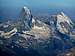 Matterhorn and Dent d'Herens from Dom summit