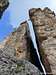 Scenic abseil from Torre Lusy, Dolomites