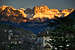 The Catinaccio / Rosengarten group seen at sunset from Bolzano / Bozen