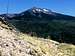 Zoom shot of Humphreys Peak while hiking up White Horse Hills - West Peak