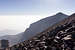 Section of headwall below Jeff Davis Peak while heading up to Wheeler Peak