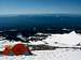 Mt Shasta - camp at 3100 m on...