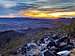 Sunrise from the summit of Tortoise Shell Peak