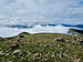 Wheeler Peak lost in clouds, Lake Fork Peak and Vallecito Mountain