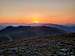 Smoky sunset from the slopes of Sundance Mountain