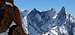 From left: La Calotte de Rochefort, Dome de Rochefort, Mont Mallet, Aiguille de Rochefort and Dente de Gigante or Dent du Géant.