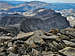 Looking down the ridgeline of Cloud Peak, Mistymoon Lake partially seen far left