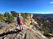 Approaching the summit of Peak 7500 in the Book Cliffs