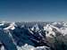 View from summit: Weisshorn...
