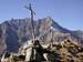 The cross on the summit of  Testa di Entrelor