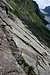 Steep scrambling on the back side of Helvestind