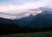 .Aiguilles de Chamonix at sunset