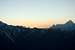 Sunrise from Yazghil Sar's northern ridge