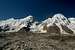 The Bal Chhish peaks from the Jutmo glacier. Haigutum East is the peak on the left