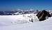 Monte Bianco (4810 m), Grand Combin (4314 m) e Piccolo Cervino (Kl. Matterhorn 3884 m)