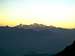 Sunset behind Mont Blanc