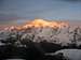 Mont Blanc illuminated by morning sun