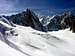 Tour Ronde (3792 m), Monte Bianco (4810 m) e Mont Maudit (4465 m)