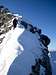 Winter ascent: Sharp ridge of Via ferrata Hindelang