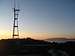 Sutro Tower and Mount Tamalpais at sunset
