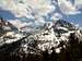 NNE view of West Vidette and Vidette Lakes Basin from JMT