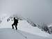 In snow storm on NE ridge of Roetspitze / Pizzo Rosso, 3495m.