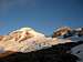 Last glow of sun on Mount Baker