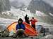 Mt Blanc - preparing for the night on the 