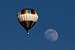 Hot air balloon and the moon