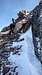 Scrambling at top of Longs Peak's North Face