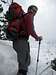 me skiing up Kessler Peak