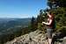 My daughter on the summit of Wind Mt, Mt. St. Helens in the background