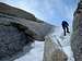 abseiling through a narrow section