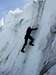 Ice Climbing on a serac wall