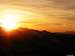 Sun setting behind Velebit