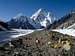 view of k2 from broad peak base camp