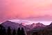 Sunset over June Lake peaks