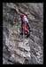 In the crux pitch of Camapanile di val Montanaia