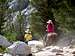 Assisted Hiking Along Mono Pass Trail