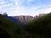 Looking up to the escarpment...