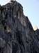 Aiguille de l'M North Face: Climbers on the Ménégaux route (2/2)