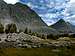 Little Lakes Peak, 12,782',  Morgan Pass and Rosey Finch Peak, 12,744' 