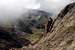 Crestone Peak: looking down the Red Gully