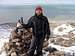 Phet at the Summit Cairn looking west