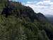 View to the sandstone cliffs of the Bohemian Switzerland