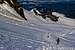 Ski Mountaineers ascending  Mt Baker