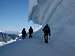 Under a serac on the slopes of Mont Blanc