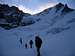 Ascending the Laveciau Glacier on Gran Paradiso