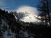 Mont Dolent with lenticular cloud