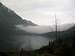 morskie oko with fog coming over